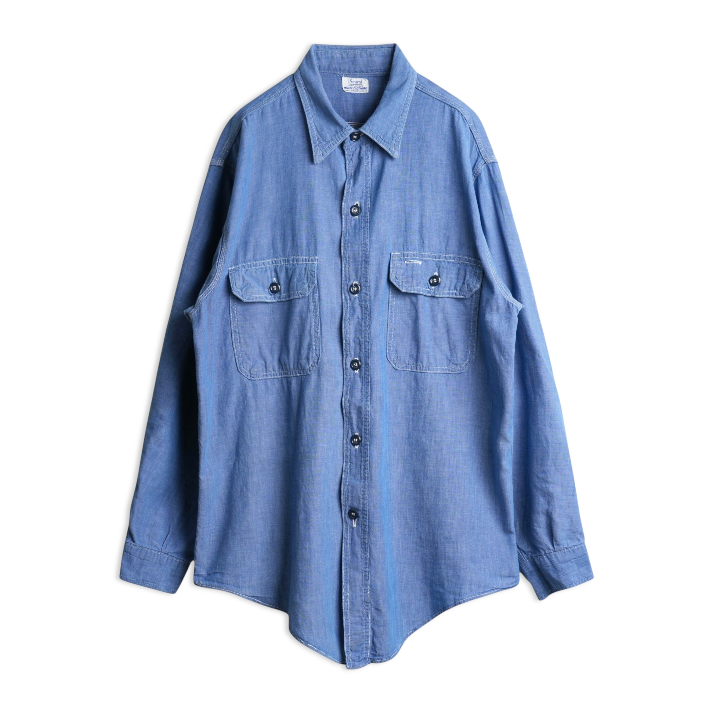 50s Sears Chambray Shirt】商品詳細 | ACORN VINTAGE ONLINE