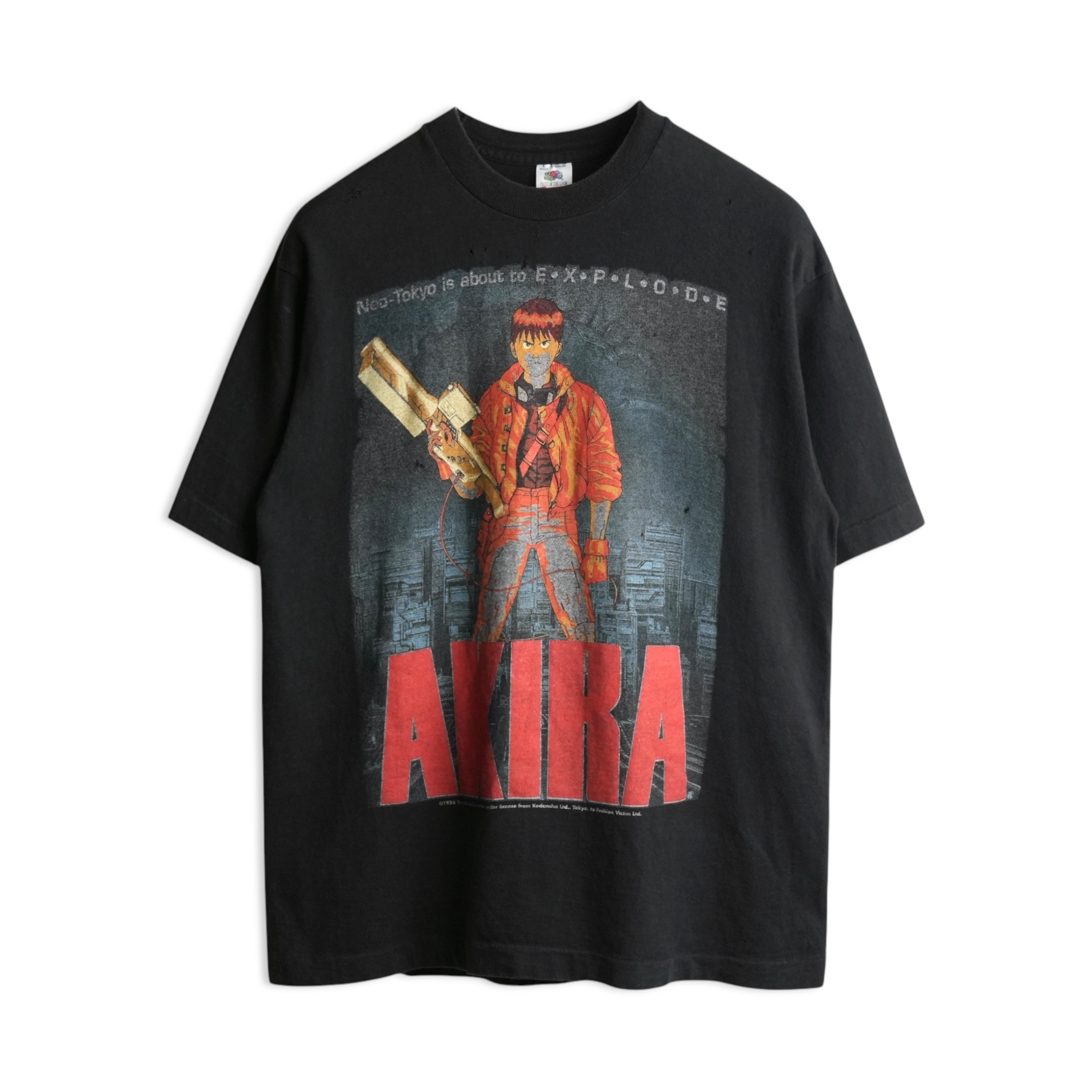 AKIRA V1 1988 80s T SHIRT Tee Vintage Poster BLACK All Sizes