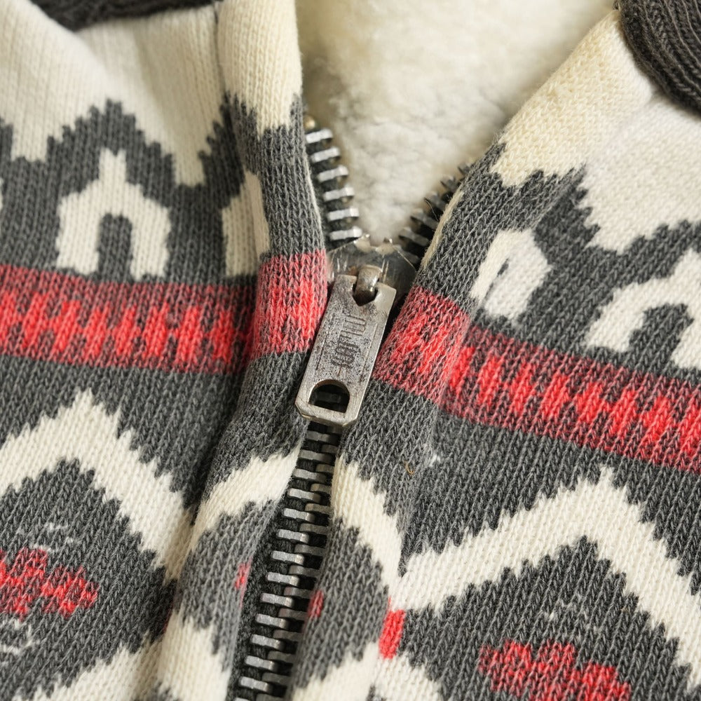 50s Snowflake Zip Sweat Cardigan】商品詳細 | ACORN VINTAGE ONLINE